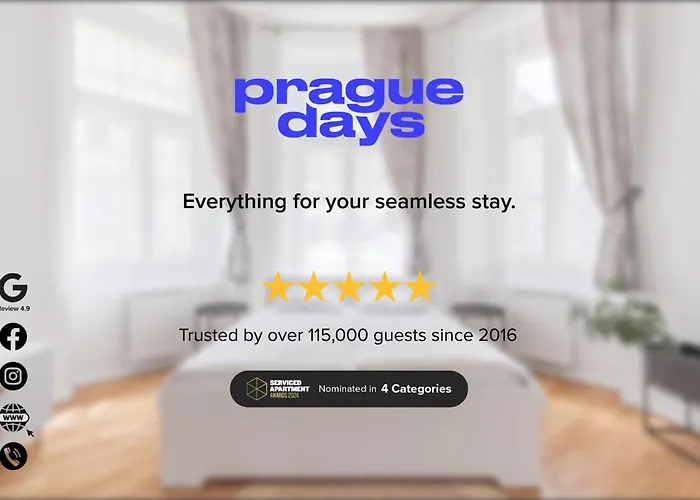 Days - Two Bedroom With Garage, Ac, Terrace And Balcony In Vinohrady Apartment Prague